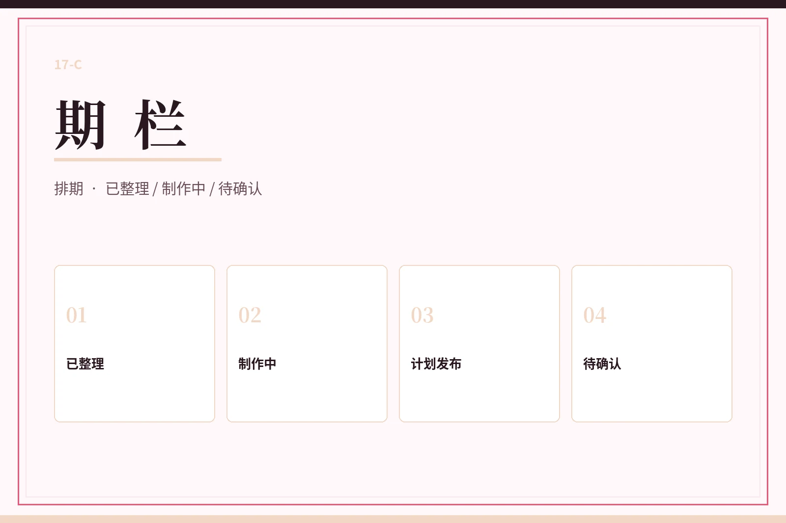 17C期栏状态视觉